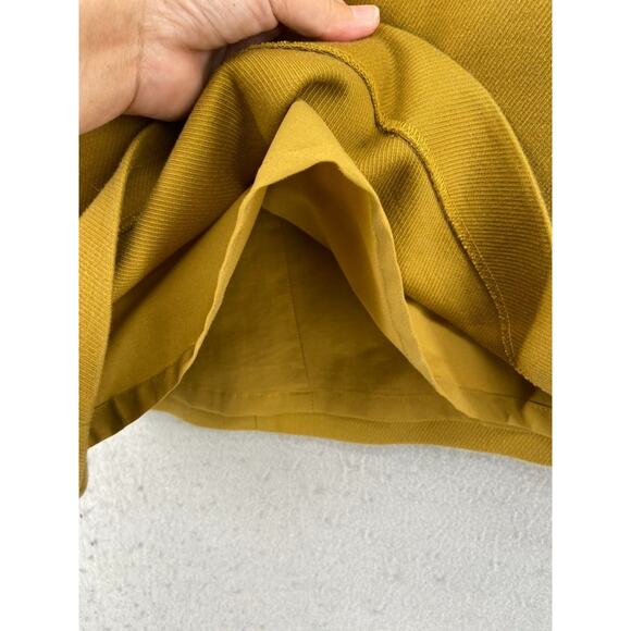 Ann Taylor Skirt Sz 8 Green Straight Pencil Flat Front Zip Back Cotton Lined - Picture 7 of 9